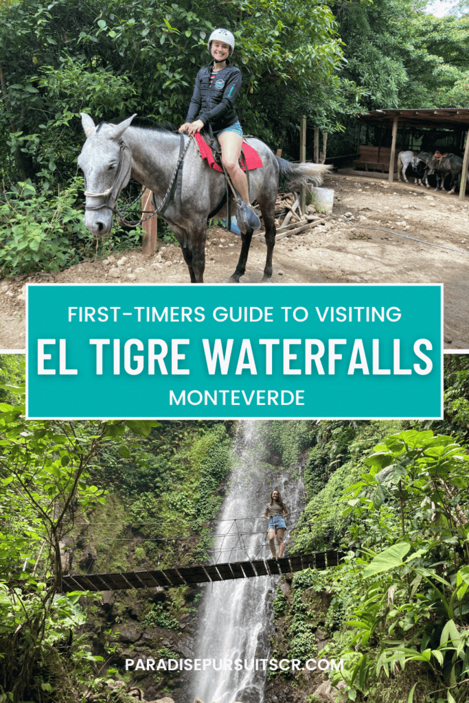 El Tigre Waterfalls pin for pinterest. 