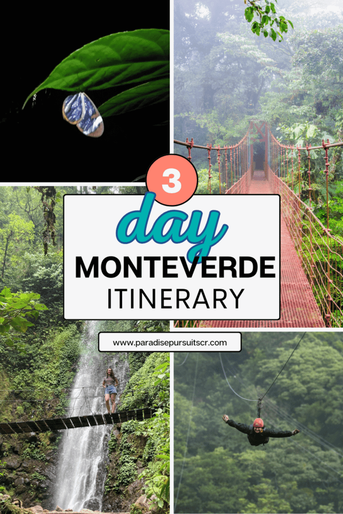 3 day monteverde costa rica itinerary pin for pinterest. 