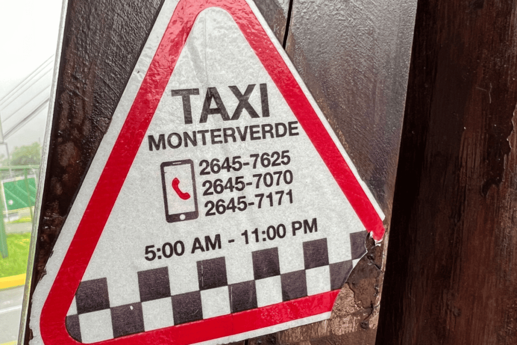 Costa Rica Transportation Taxi Sign 