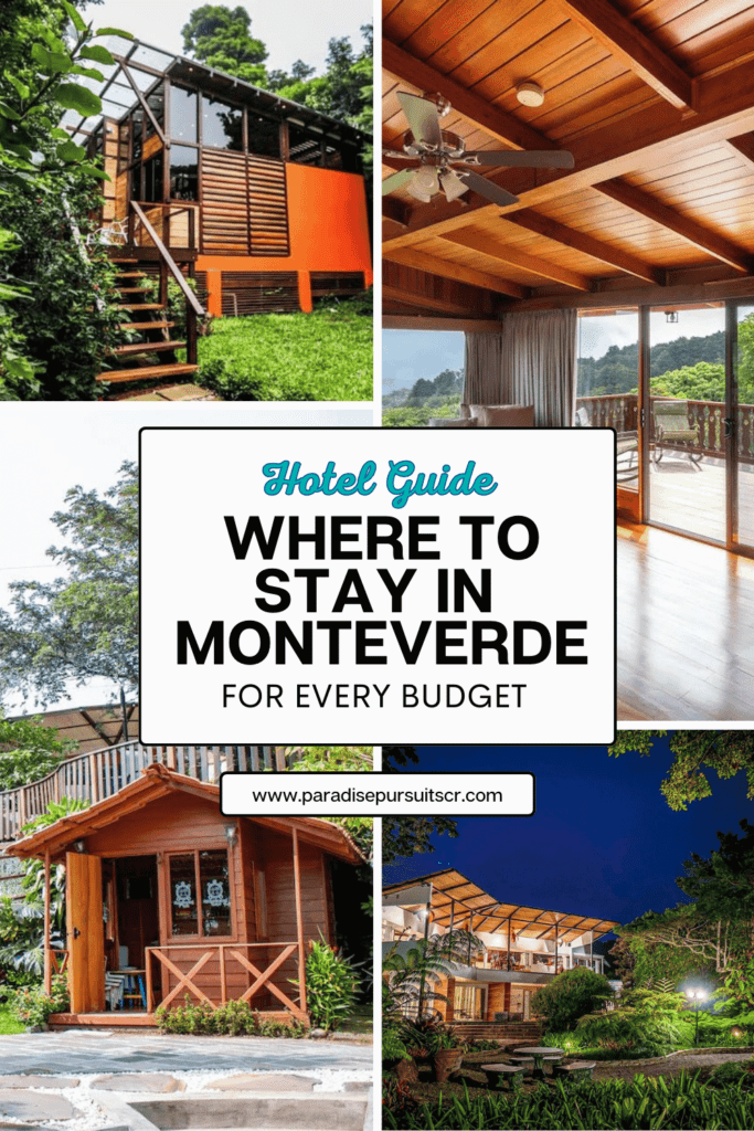 where to stay in monteverde pin for pinterest. 