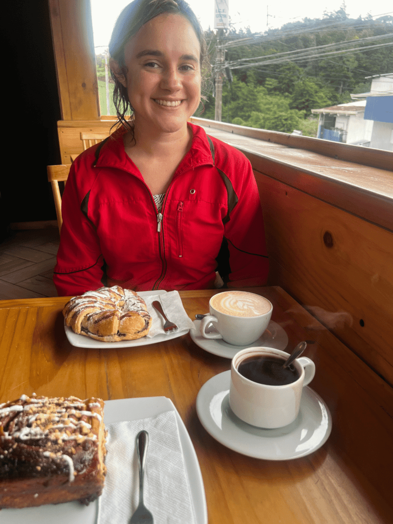 girl at coffee shop in monteverde. 