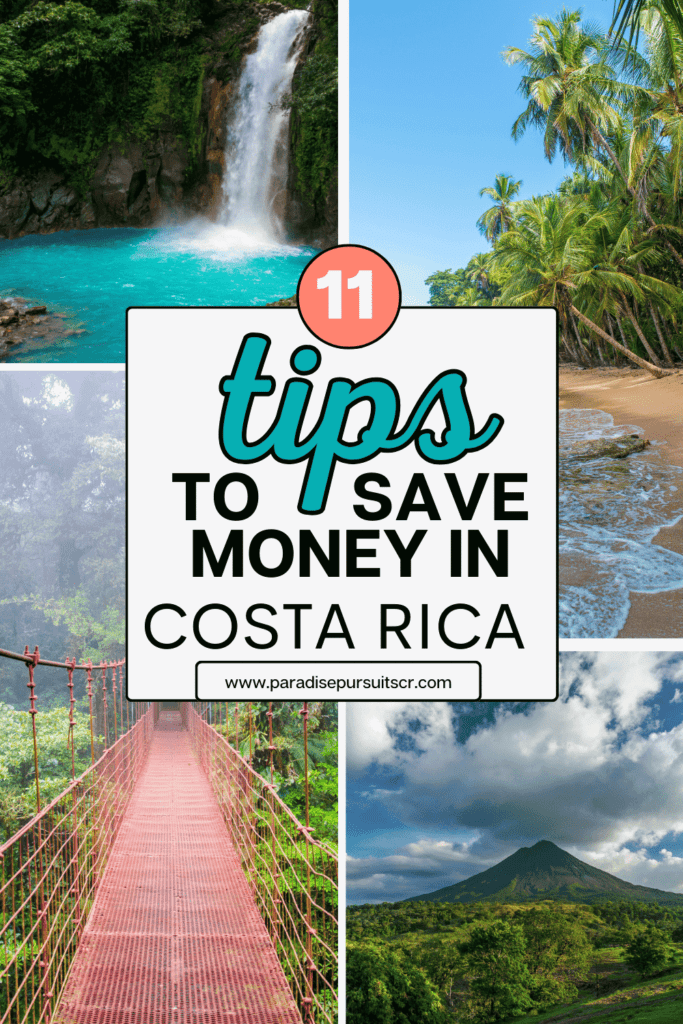 Costa rica on a budget pin for pinterest. 