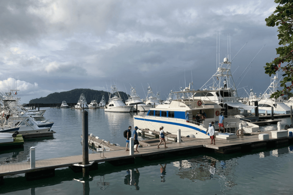 boats on tortuga island. 