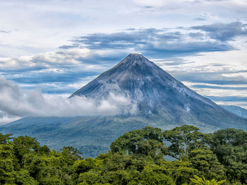 view of La Fortuna volcano.