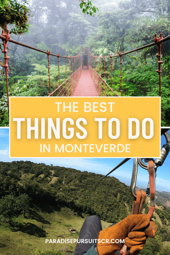 Best Things to do in Monteverde, Costa Rica pin for pinterest. 