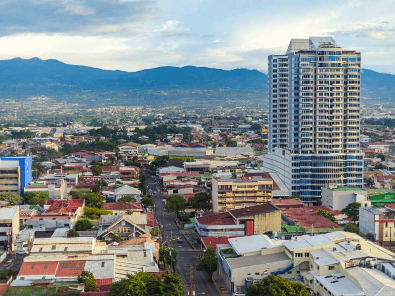 Birds-eye view of San Jose, Costa Rica
