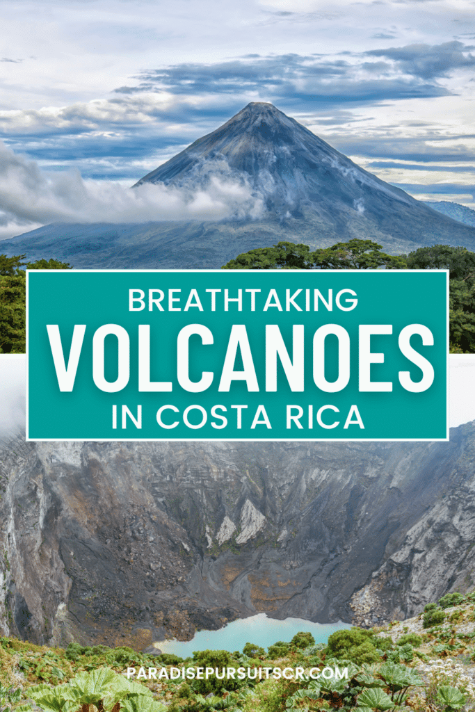 Volcanoes in Costa Rica pin for pinterest. 